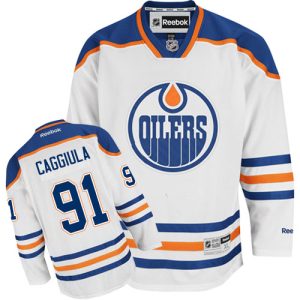 Herren Edmonton Oilers Eishockey Trikot Drake Caggiula #91 Reebok Auswärts